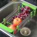 Багатофункціональна складна кухонна полка для посуду Kitchen Drain Shelf Rack Зелена (В)