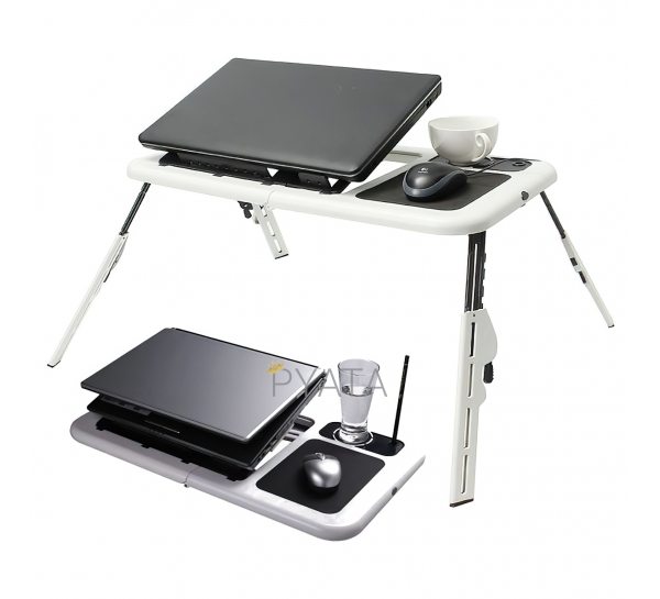 Подставка столик для ноутбука с двумя USB кулерами E-Table (M1)